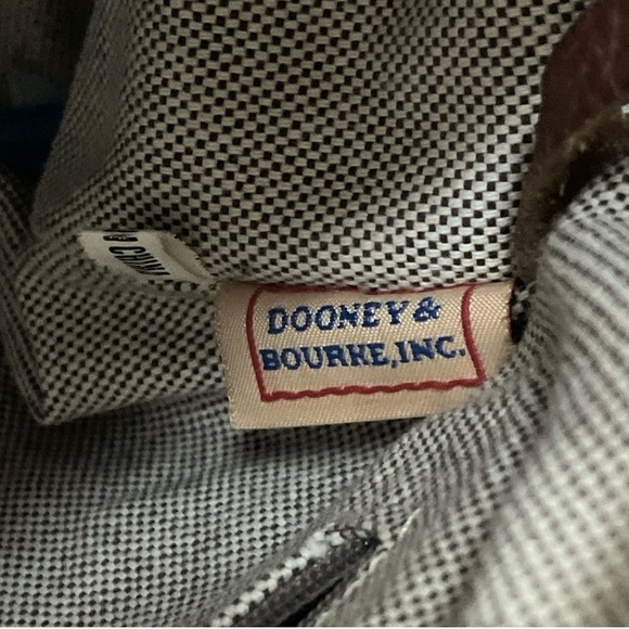 Vintage Dooney And Bourke Canvas And Leather Satchel Bag Buckles Signature Bag - Picture 6 of 10